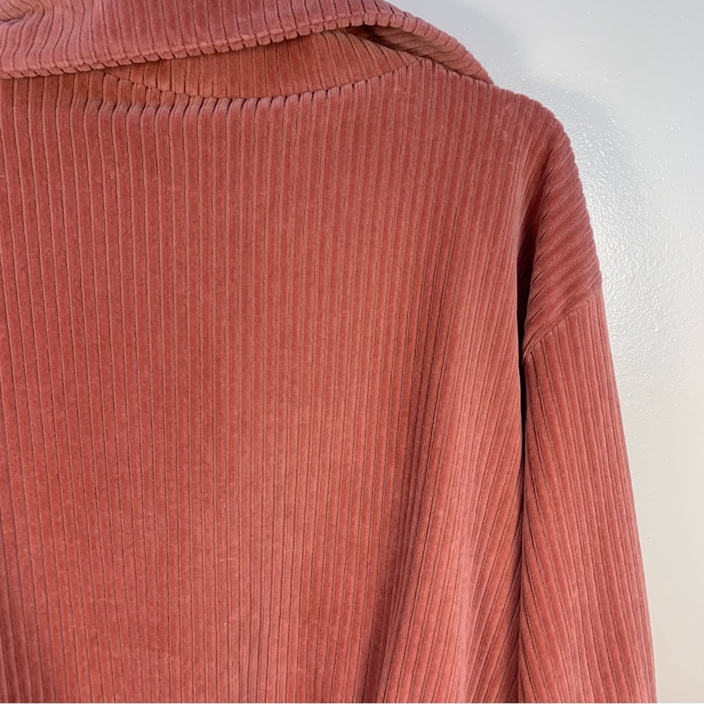 Free People Serena Ribbed Corduroy Quarter Button Pullover Sweater - Picture 8 of 12